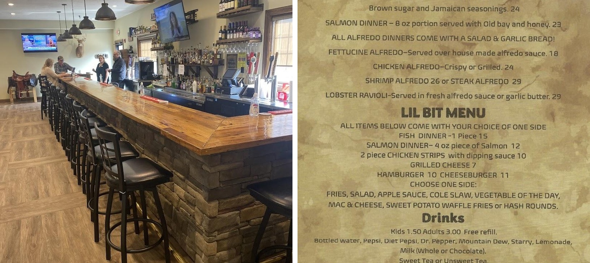 The Hitching Post Steakhouse and Saloon Menu